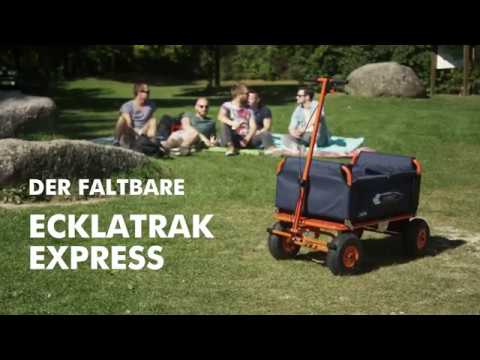 ECKLA Bollerwagen EcklaTrak Express faltbar silber blau PS-Reifen 75470